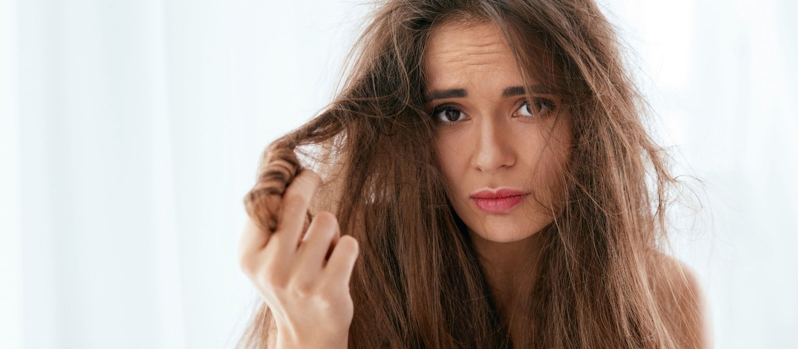 woman hair care close up warm light natural