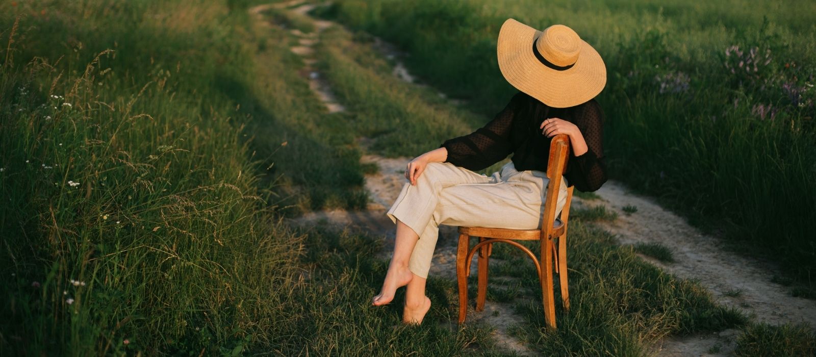 woman confident calm warm natural light interior