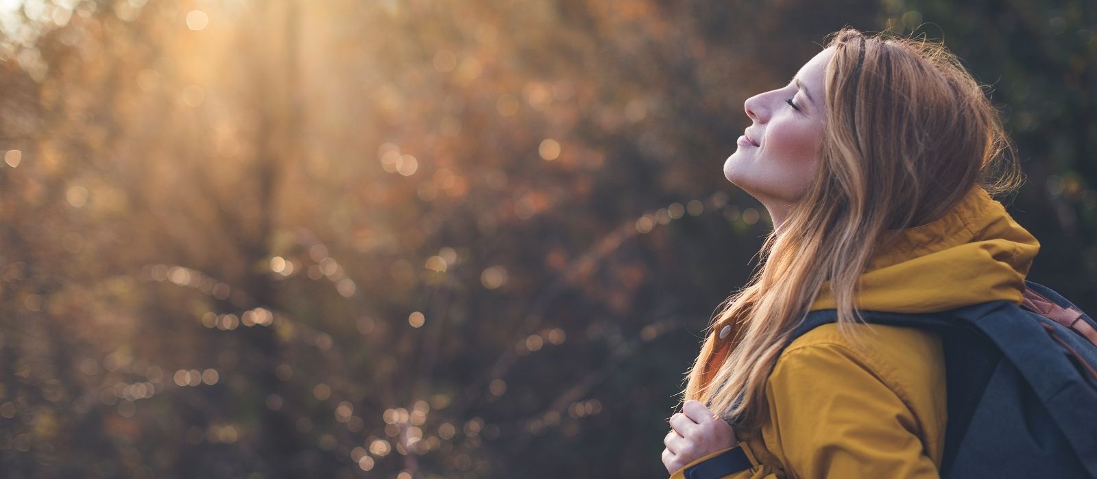 woman nature outdoor calm warm natural light