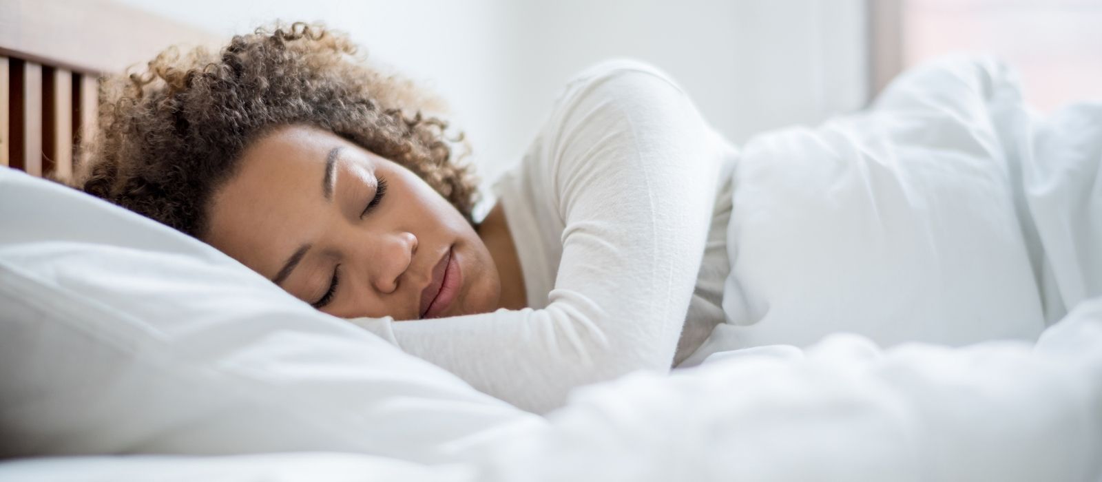 woman hair morning sleep warm natural light